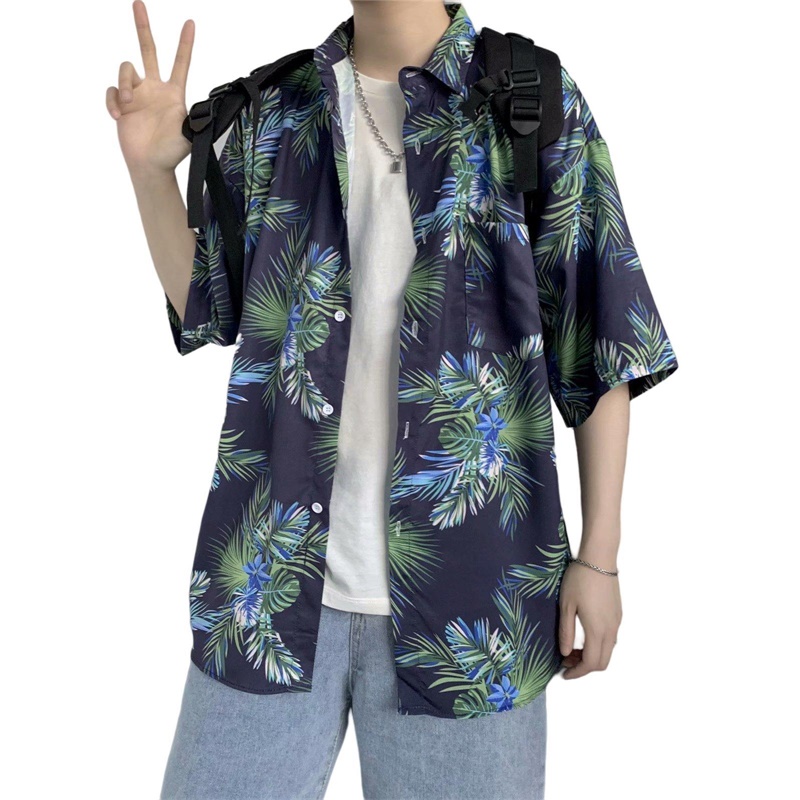 Casual Hawaiian Retro Floral P - Vintage Hawaiian Floral Shirt ulasan dan harga