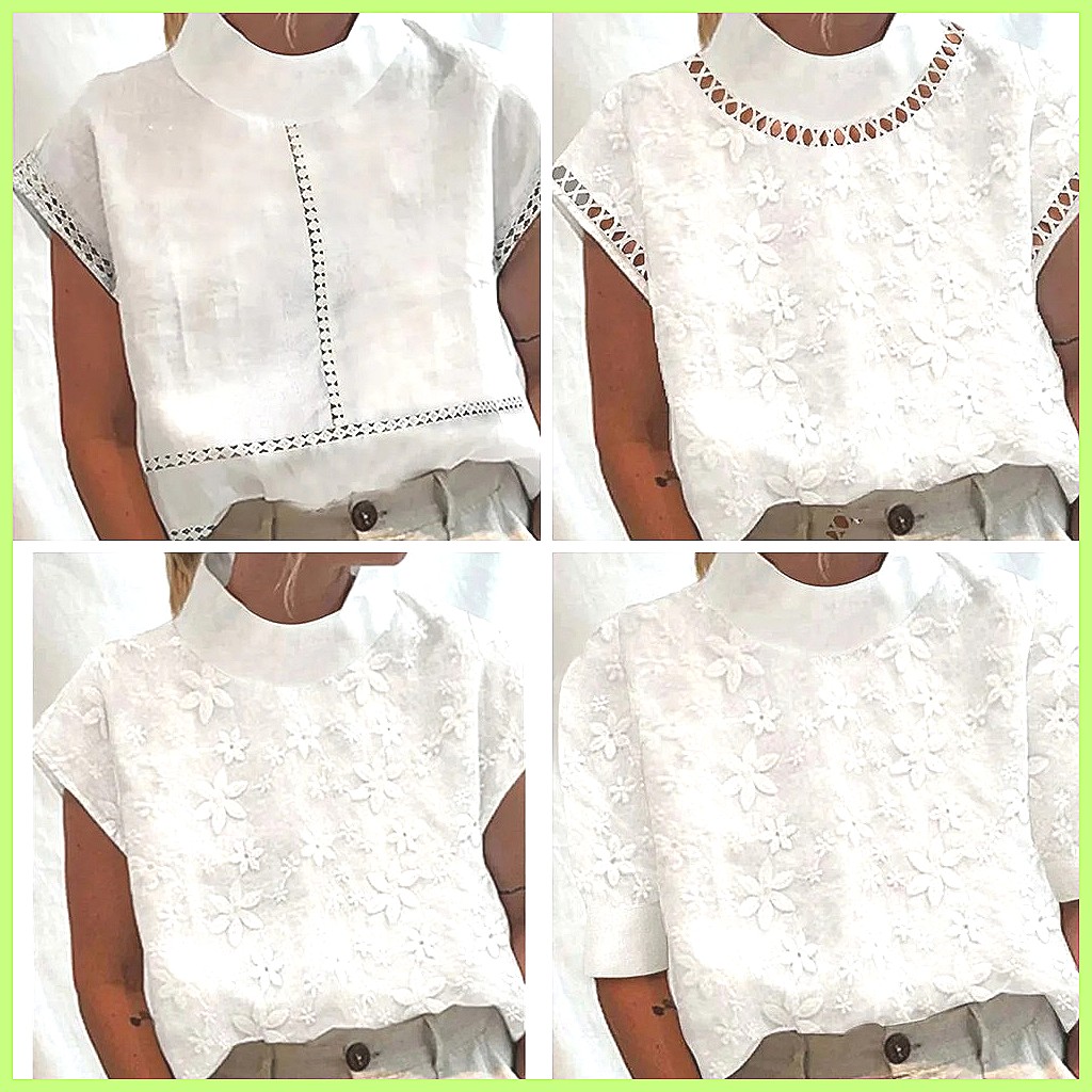 Women's Cotton Linen Pullover  - Shirts ulasan dan harga