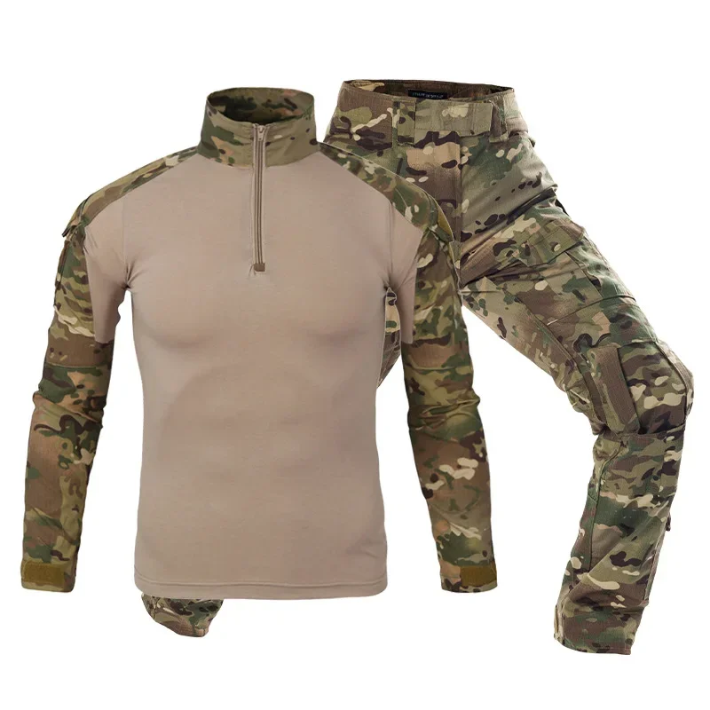 Men's Tactical Combat Uniform  - Tactical Military Shirt Cargo ulasan dan harga