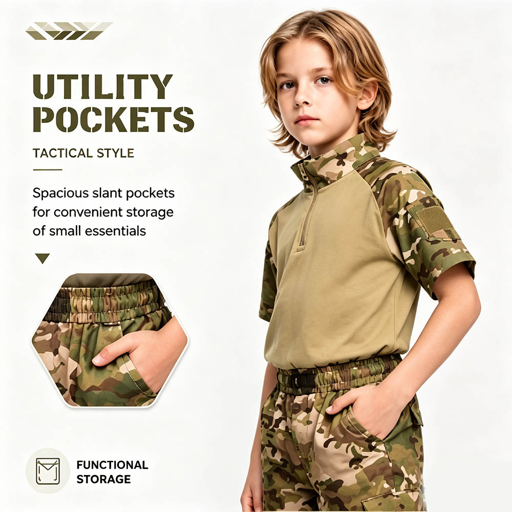 Kids Camouflage Tactical Frog  - Tactical Military Shirt Cargo ulasan dan harga