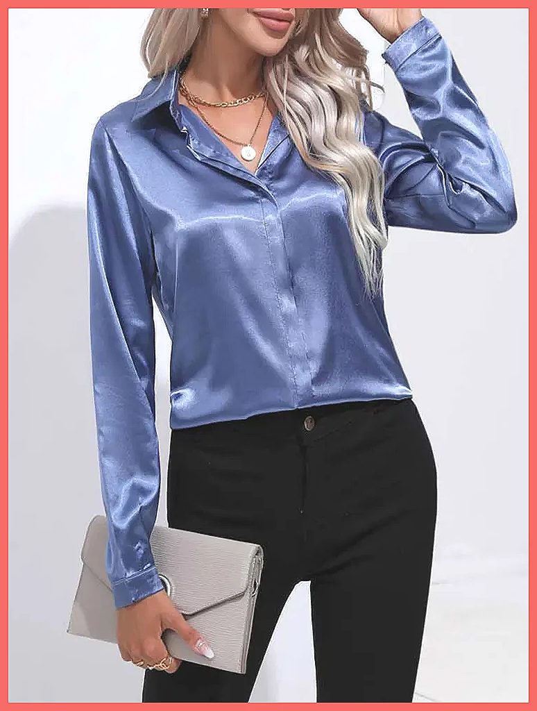 2025 Spring Summer Satin Shirt - Shirts ulasan dan harga