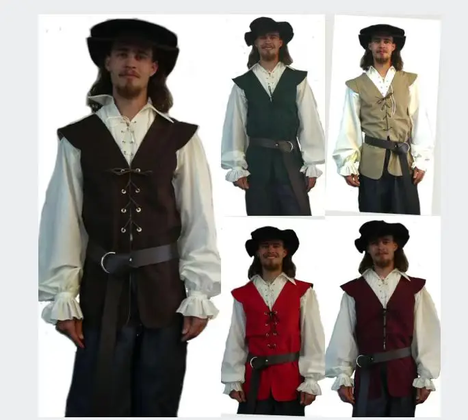 Medieval Shirts Ruffled Gothic - Medieval Gothic Lace Up Pirate Shirt ulasan dan harga