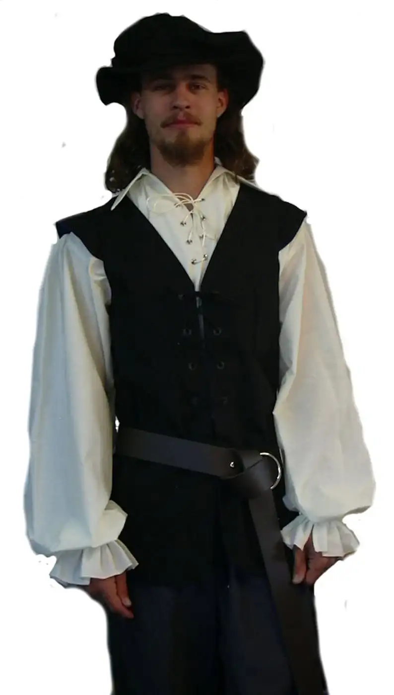 Medieval Shirts Ruffled Gothic - Medieval Gothic Lace Up Pirate Shirt ulasan dan harga