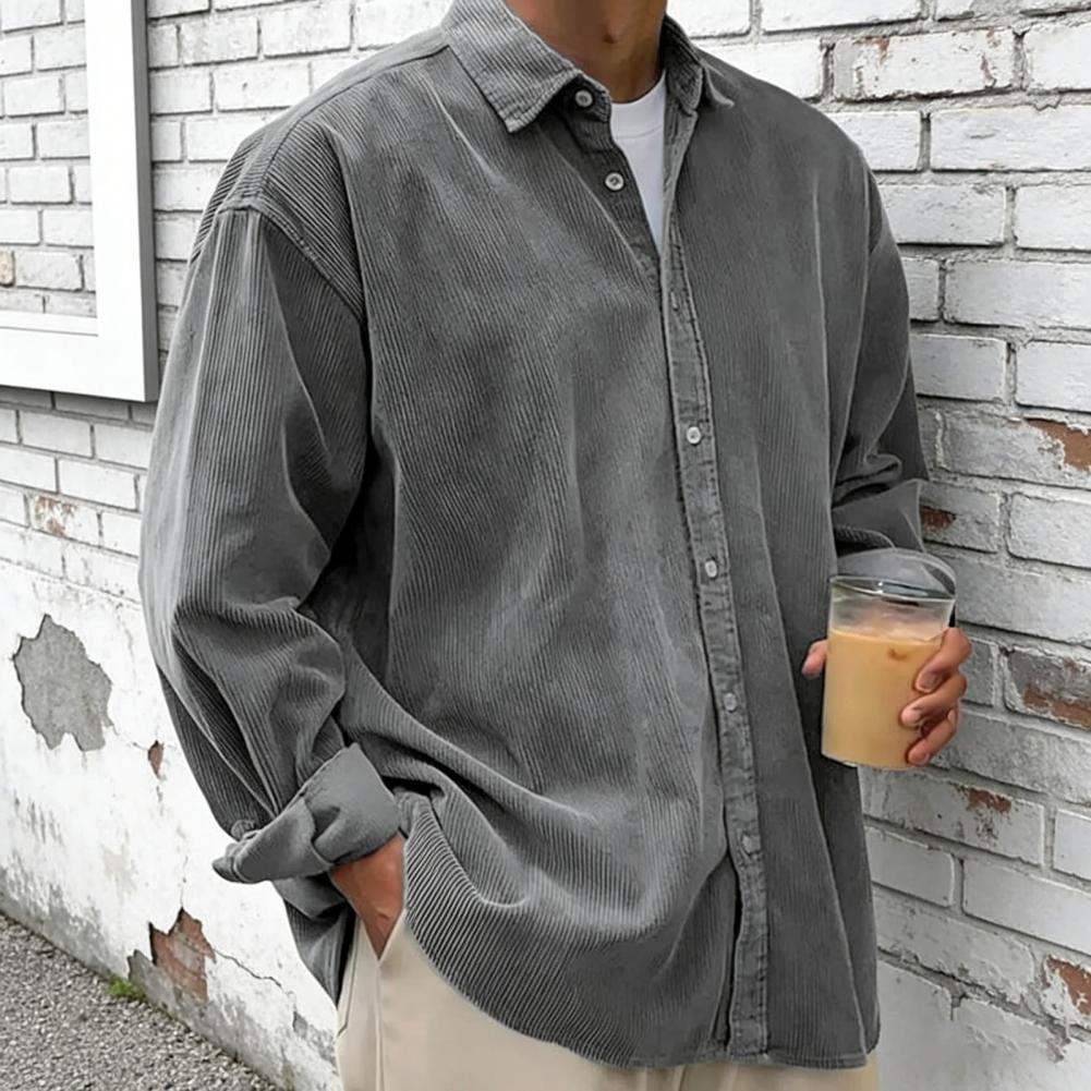 New Men's Corduroy Shirt Relax - Corduroy Button Up Shirt Men ulasan dan harga