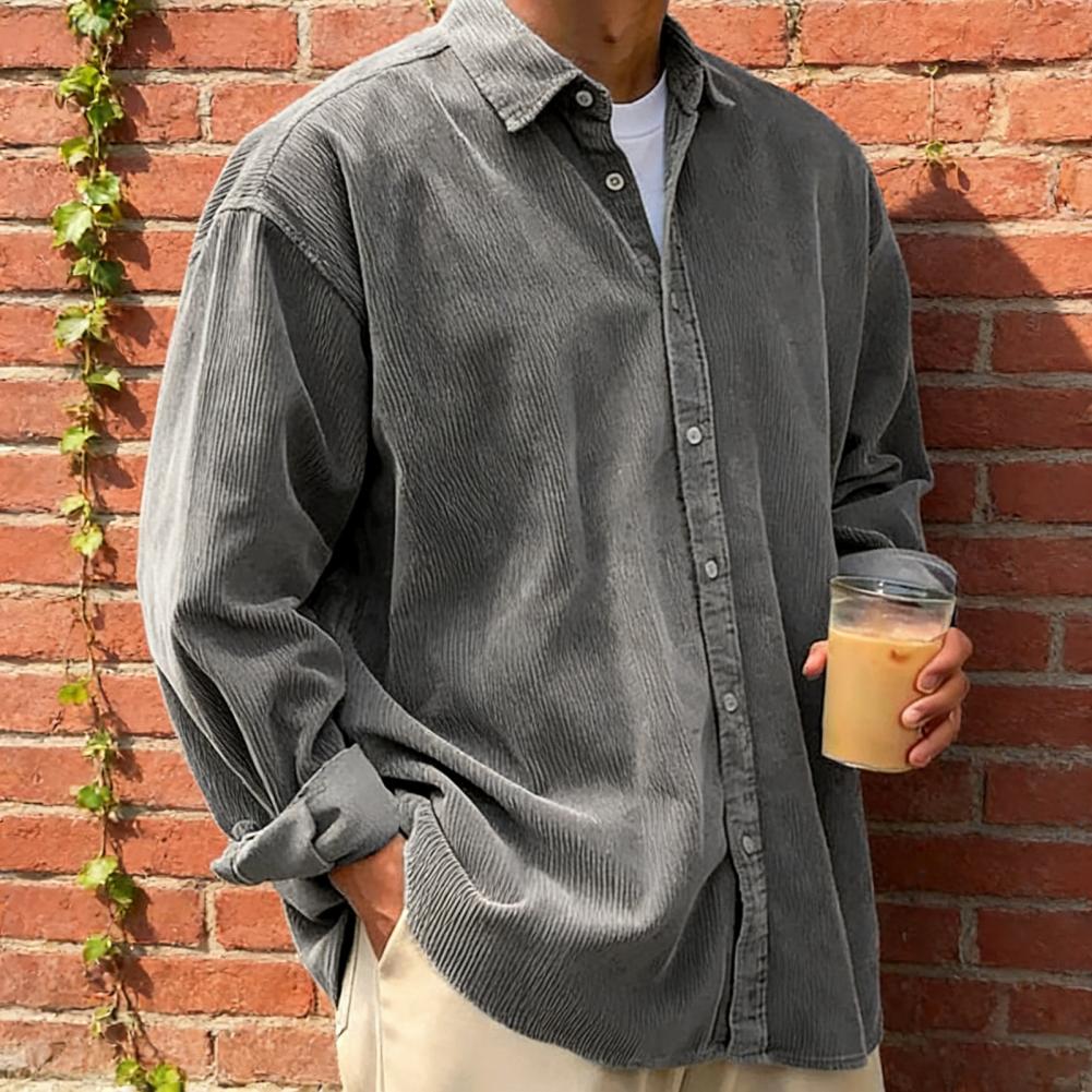 New Men's Corduroy Shirt Relax - Corduroy Button Up Shirt Men ulasan dan harga