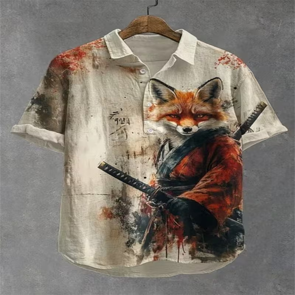 Men's Short Sleeve Polo Shirt  - Vintage Hawaiian Floral Shirt ulasan dan harga