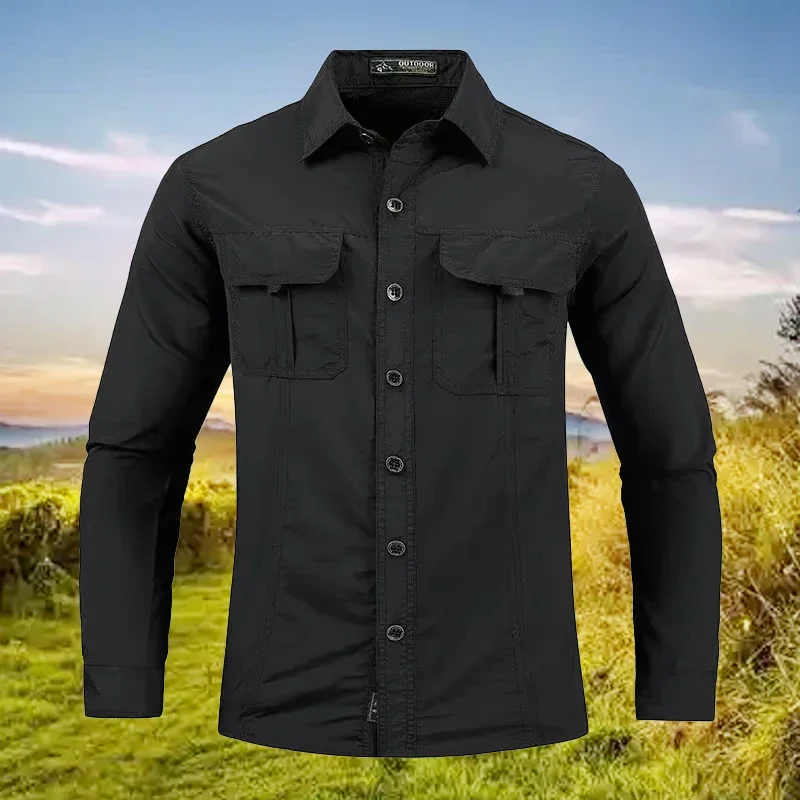 5XL Men Lightweight Quick-Dryi - Tactical Military Shirt Cargo ulasan dan harga