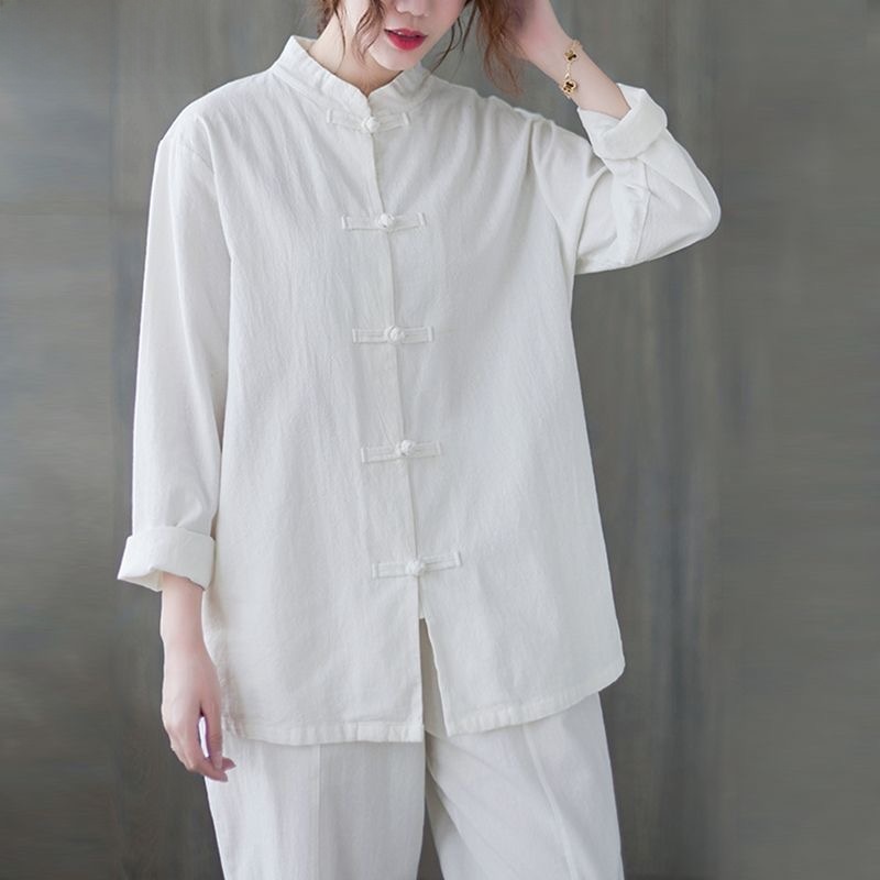 Loose Cotton Linen Shirt Long  - Mens Linen Shirt Long Sleeve ulasan dan harga