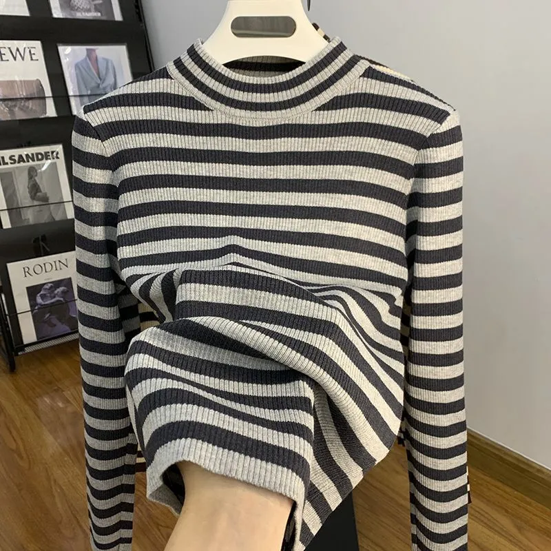 Plus Size Women Mock Neck Long - T-Shirts ulasan dan harga
