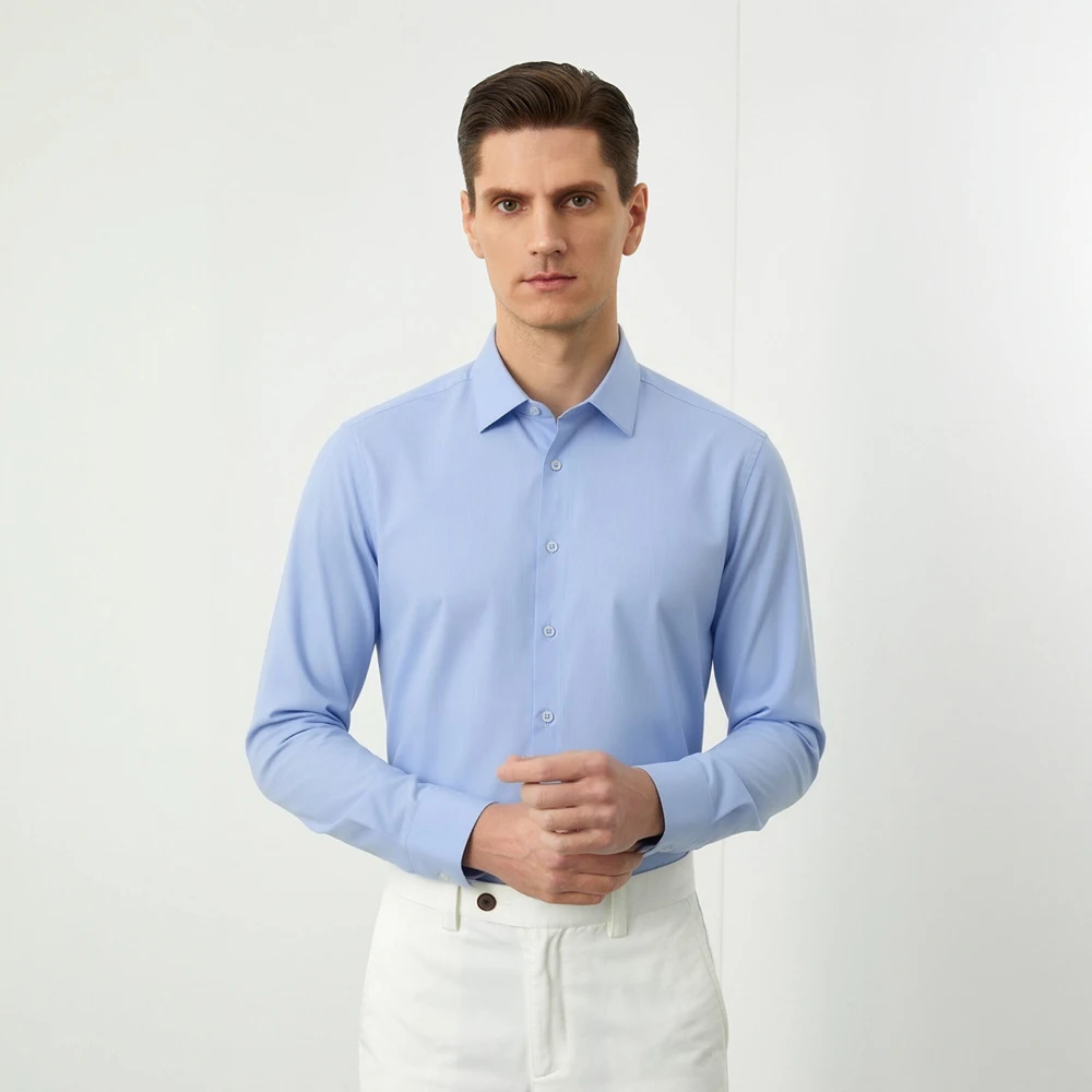 Men's Business Casual Dress Sh - Breathable Bamboo Fiber Shirt Non Iron ulasan dan harga