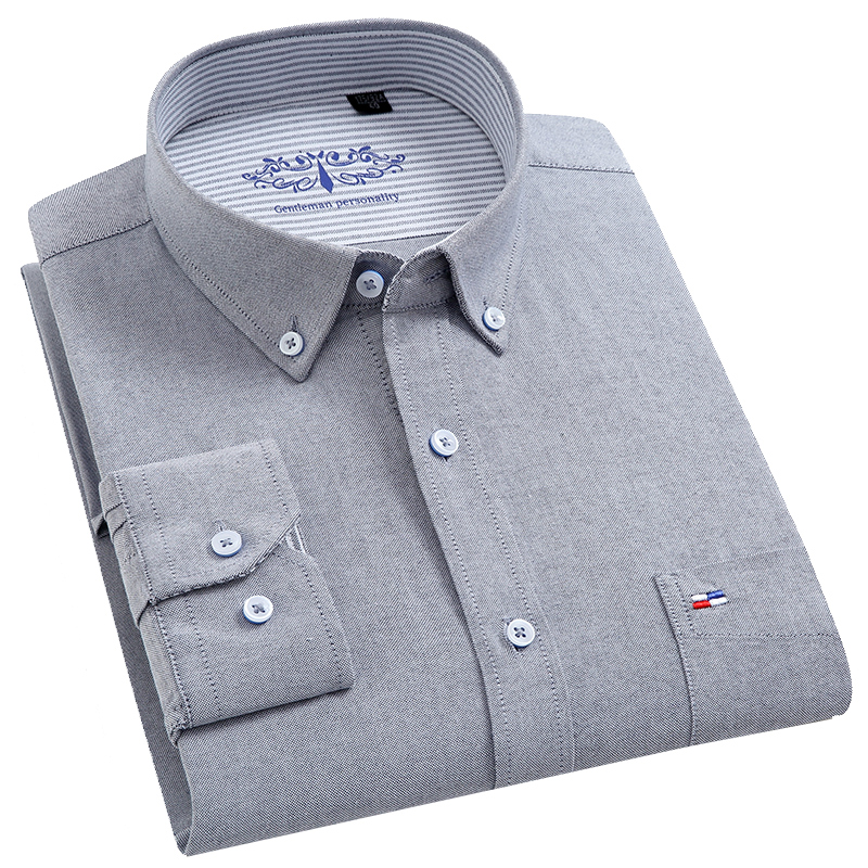 100% Pure Cotton Oxford Men So - Oxford Cotton Casual Shirt Business ulasan dan harga
