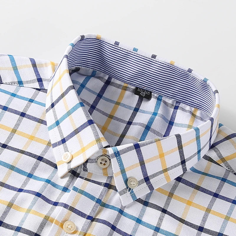 Men's 100% Cotton Shirts Long  - Oxford Cotton Casual Shirt Business ulasan dan harga