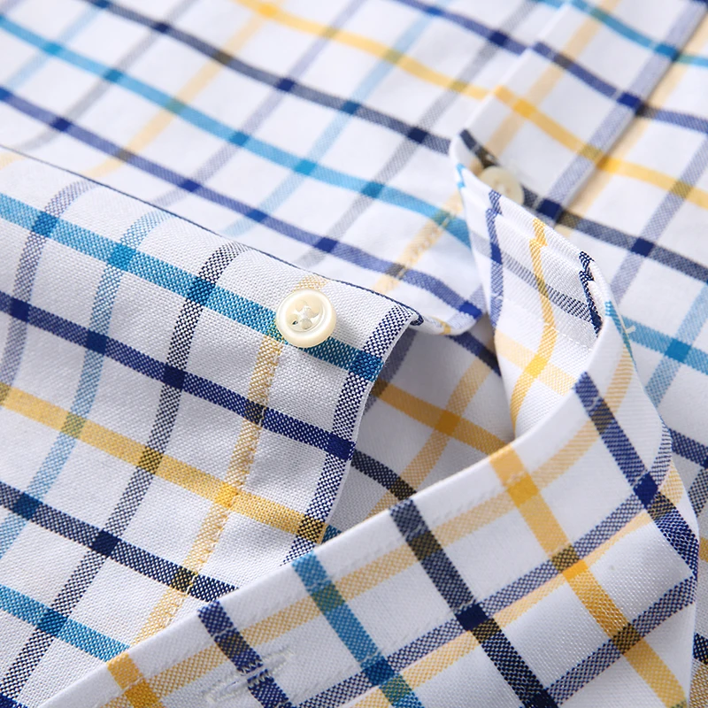 Men's 100% Cotton Shirts Long  - Oxford Cotton Casual Shirt Business ulasan dan harga