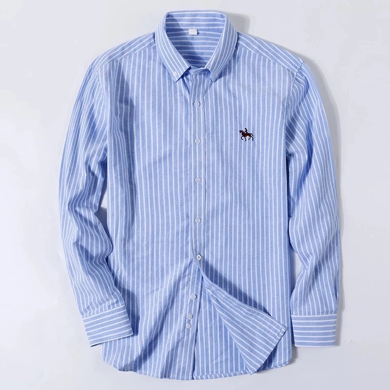 S-6XL Oxford Shirts for Men Lo - Oxford Cotton Casual Shirt Business ulasan dan harga