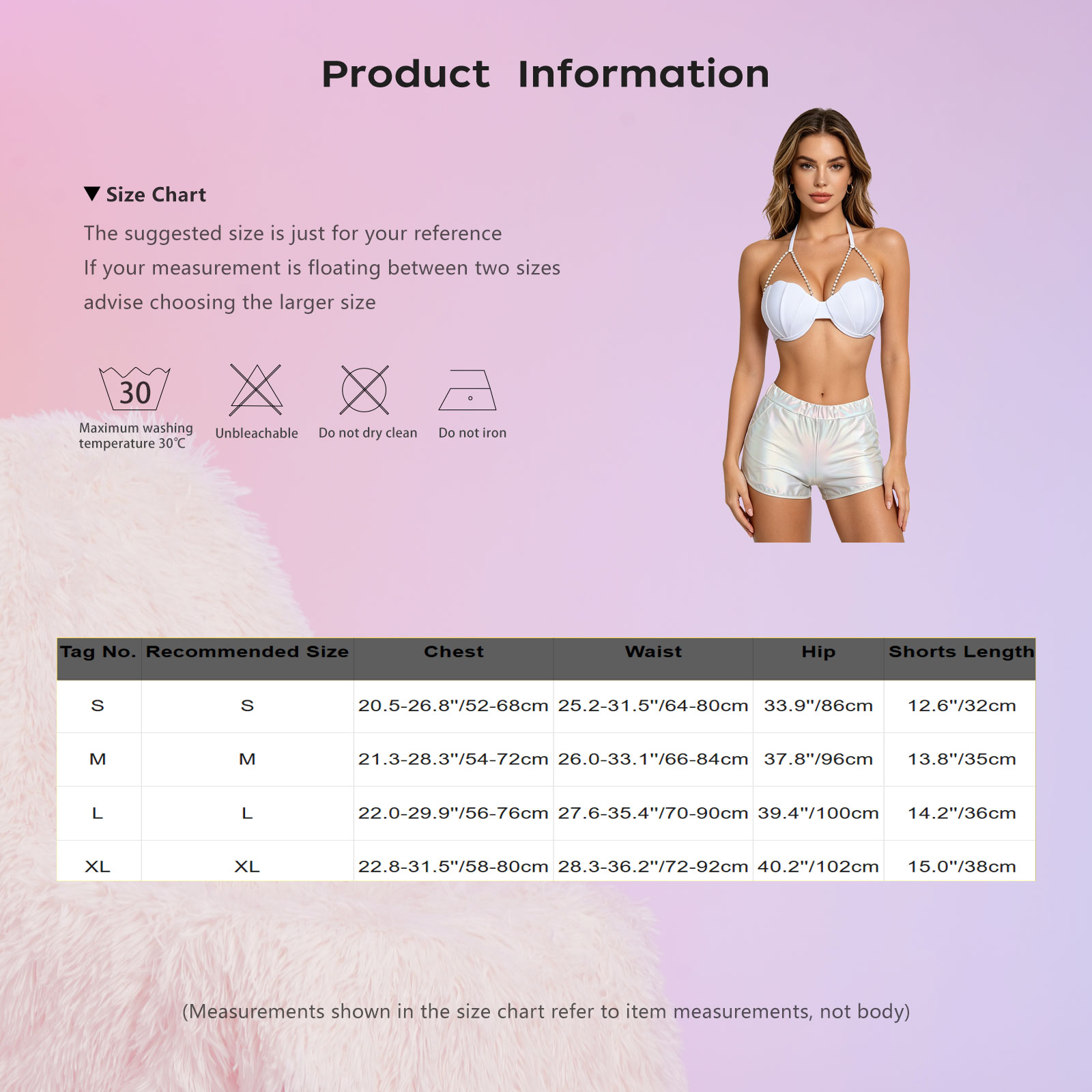 Women Metallic Shiny Swimwear  - Shorts ulasan dan harga