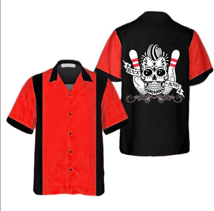 Classic Retro Bowling Ball Pri - Short Sleeve Bowling Shirt Retro ulasan dan harga