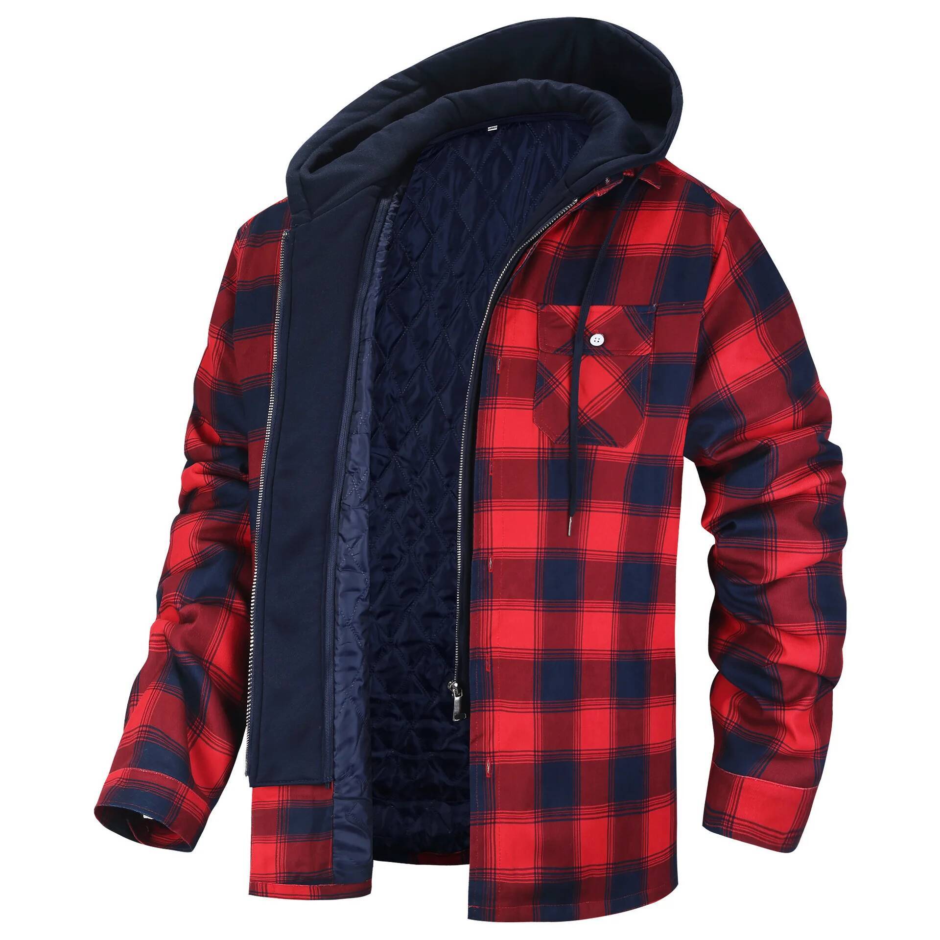 Winter Flannel Plaid Jacket Me - Flannel Plaid Shirt Heavy Weight ulasan dan harga
