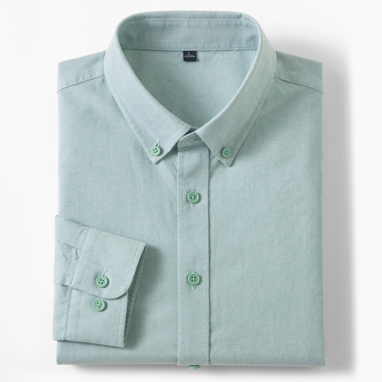 2026 New IN Men's 100% Cotton  - Mandarin Collar Formal Shirt Slim Fit ulasan dan harga