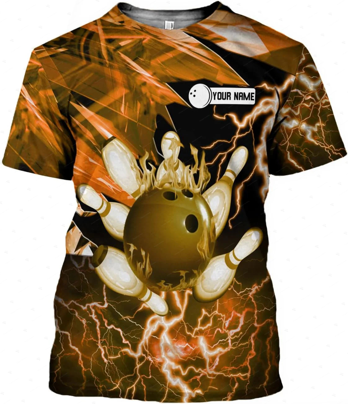 Custom Name Gradient Bowling F - Short Sleeve Bowling Shirt Retro ulasan dan harga