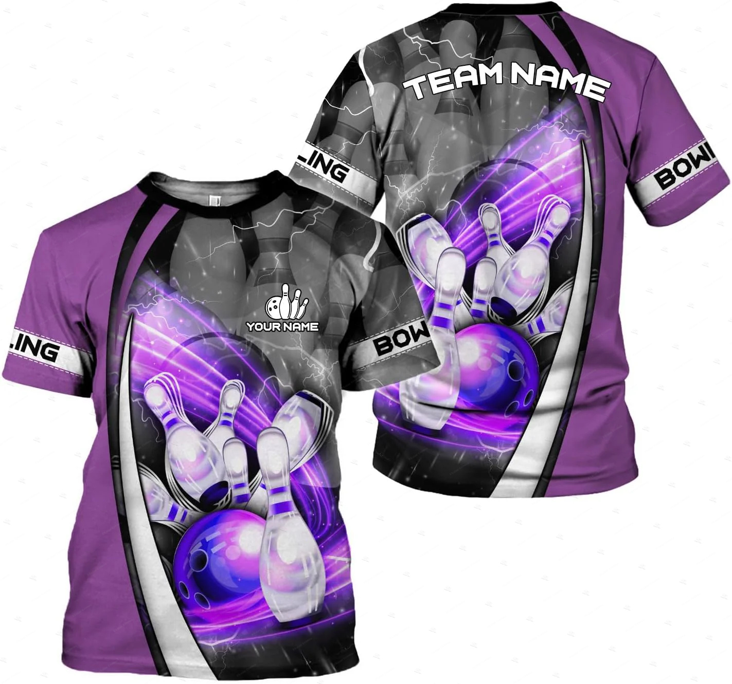 Custom Name Gradient Bowling F - Short Sleeve Bowling Shirt Retro ulasan dan harga