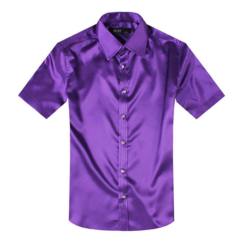 Silk Satin Mens Dress Shirt Sh - Mens Satin Silk Dress Shirt ulasan dan harga