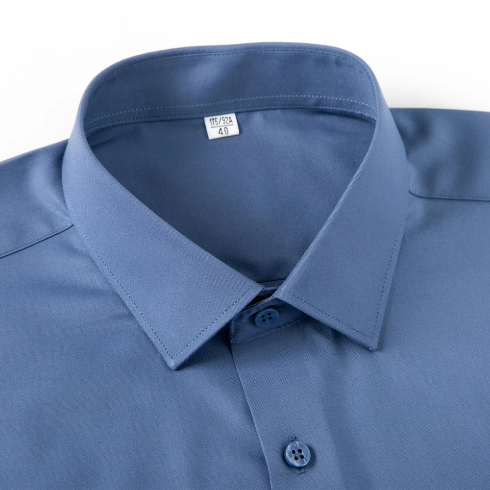 Men‘s Satin-Like Long Sleeve B - Breathable Bamboo Fiber Shirt Non Iron ulasan dan harga