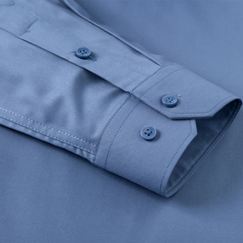 Men‘s Satin-Like Long Sleeve B - Breathable Bamboo Fiber Shirt Non Iron ulasan dan harga