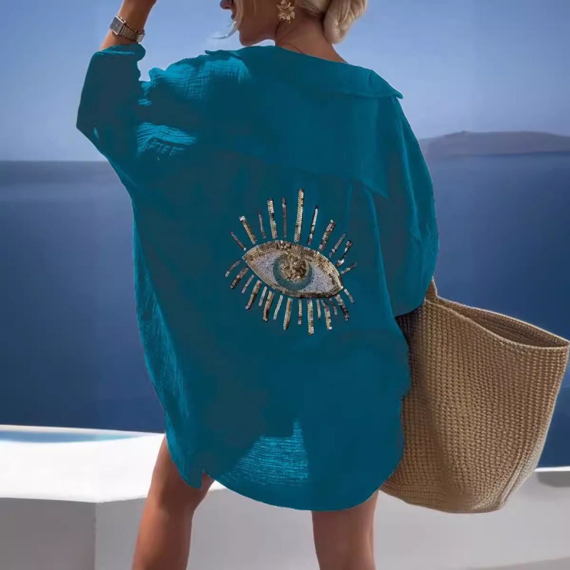 Spring Summer European Women C - Mens Linen Shirt Long Sleeve ulasan dan harga