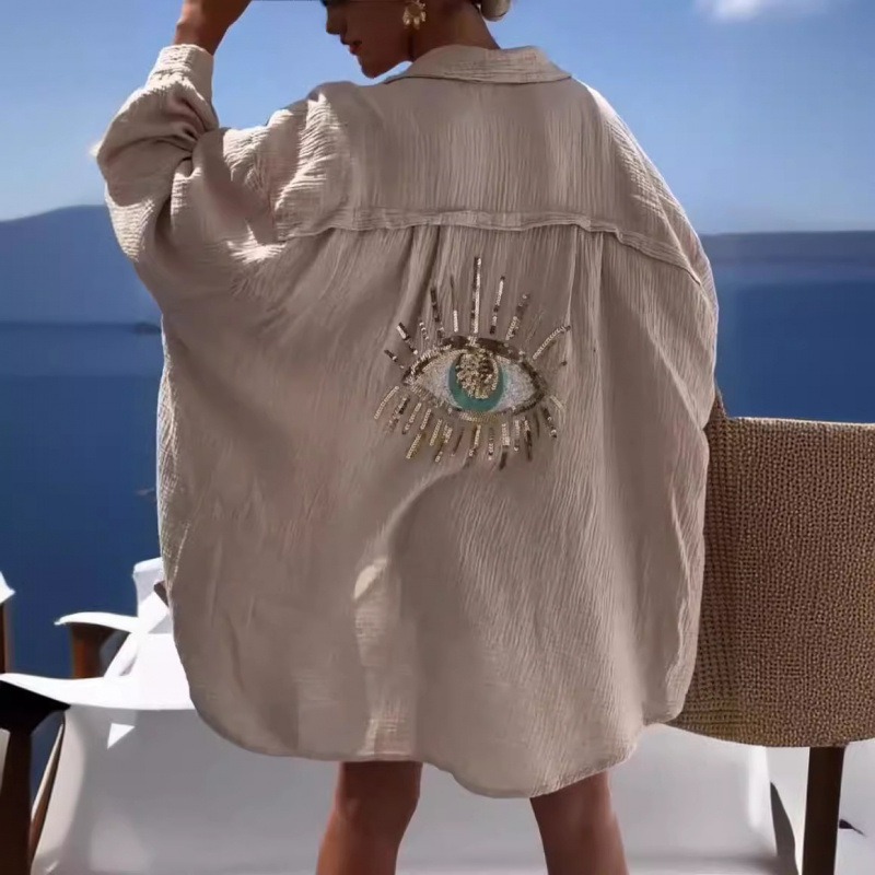 Spring Summer European Women C - Mens Linen Shirt Long Sleeve ulasan dan harga