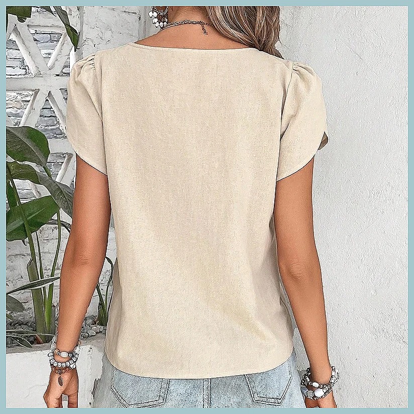 2024 Summer Vintage Solid Colo - Shirts ulasan dan harga