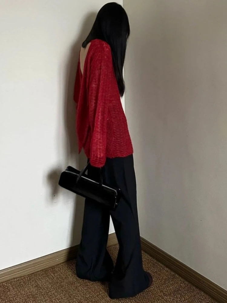 Y2K See-Through Knitted Women' - T-Shirts ulasan dan harga