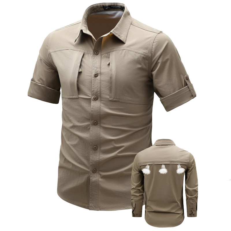 Spring Autumn Men's Long Sleev - Tactical Military Shirt Cargo ulasan dan harga