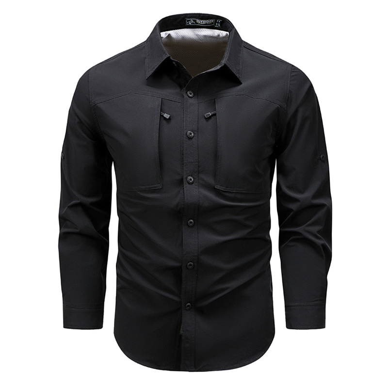 Spring Autumn Men's Long Sleev - Tactical Military Shirt Cargo ulasan dan harga