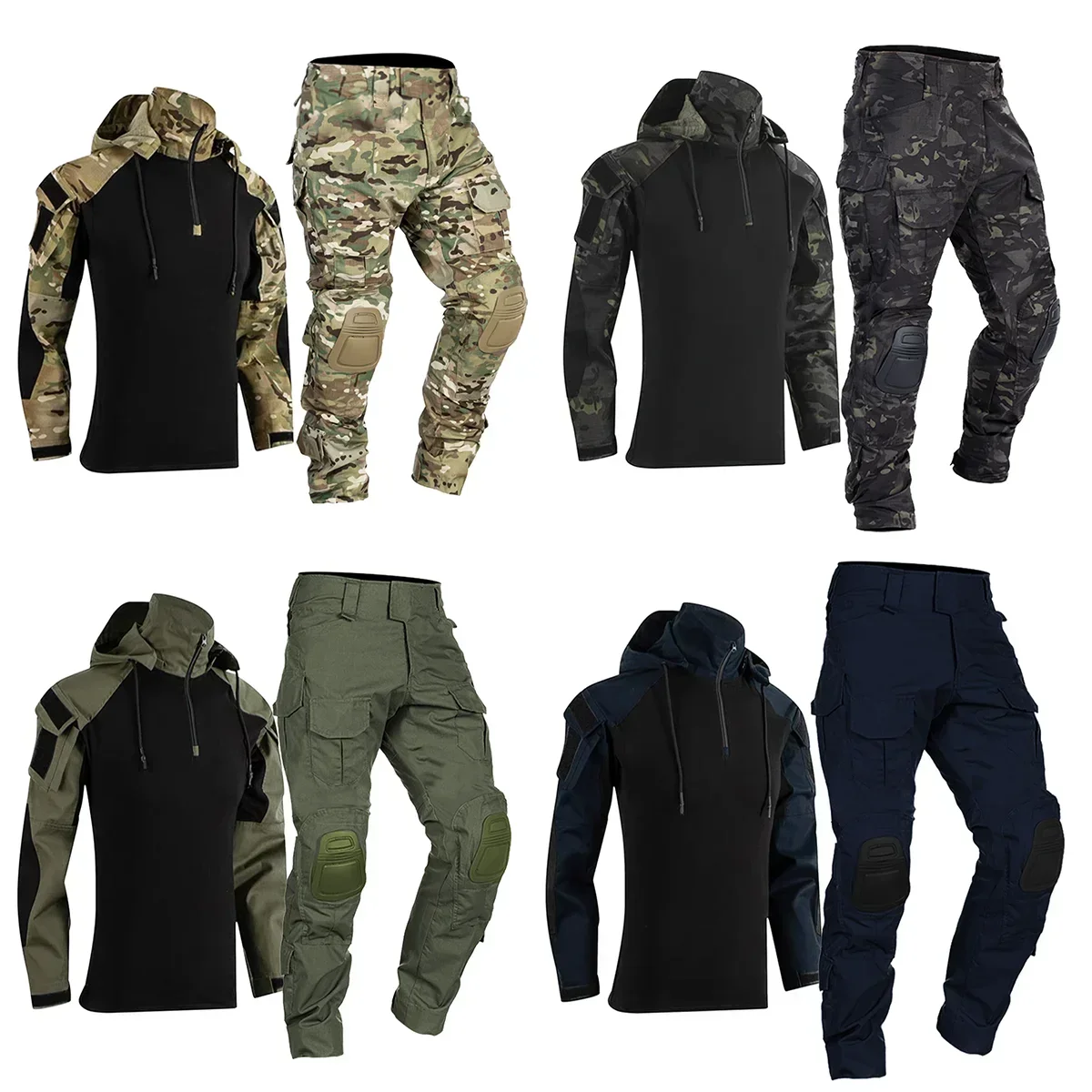 Men Tactical Uniform Milit Out - Tactical Military Shirt Cargo ulasan dan harga